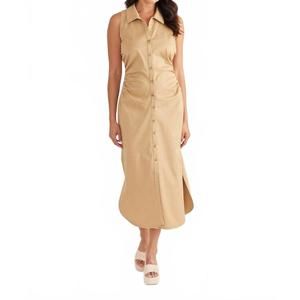 NEW S'EDGE caroline midi dress in khaki